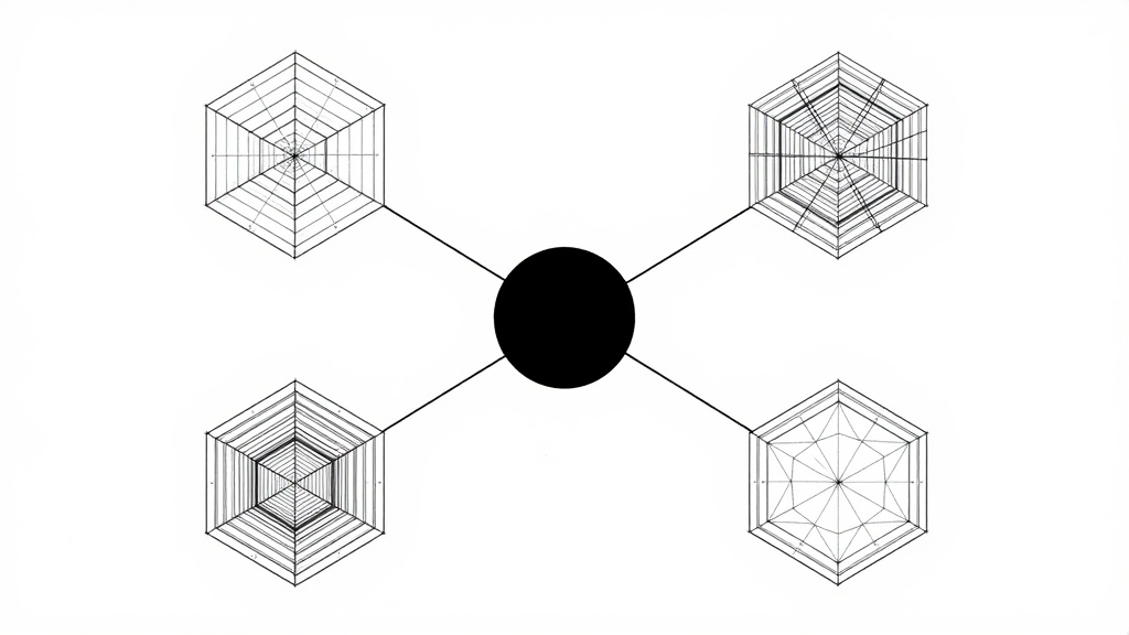 Central node connecting to multiple complex systems